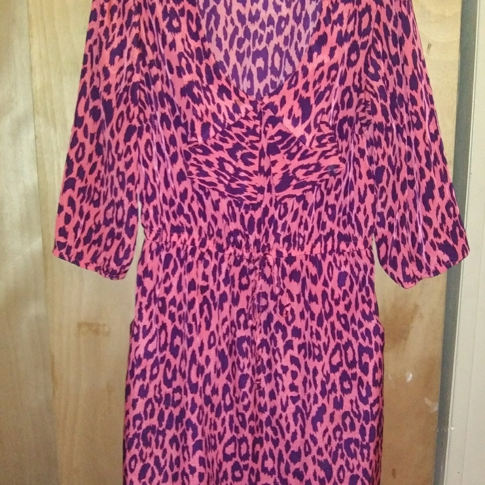 Pink Leopard Print Dress